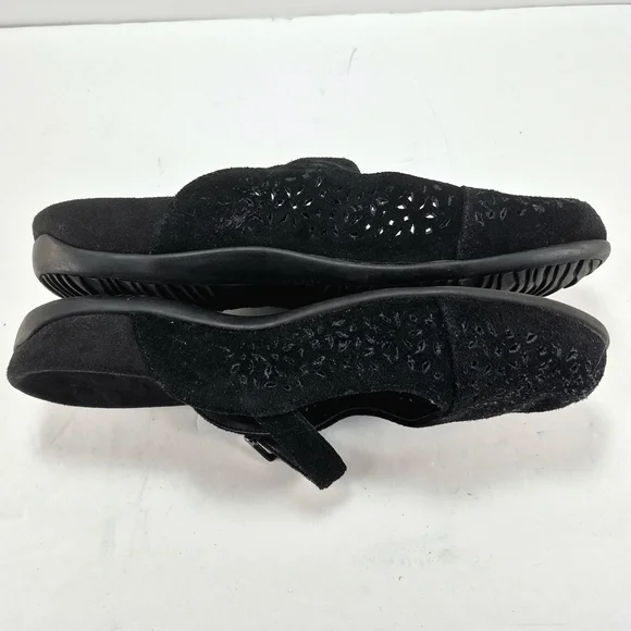 Vionic Lidia Suede Mary Jane Clog Mules Black Woman's 8 Ortho Comfort Boho Chic - Picture 7 of 13